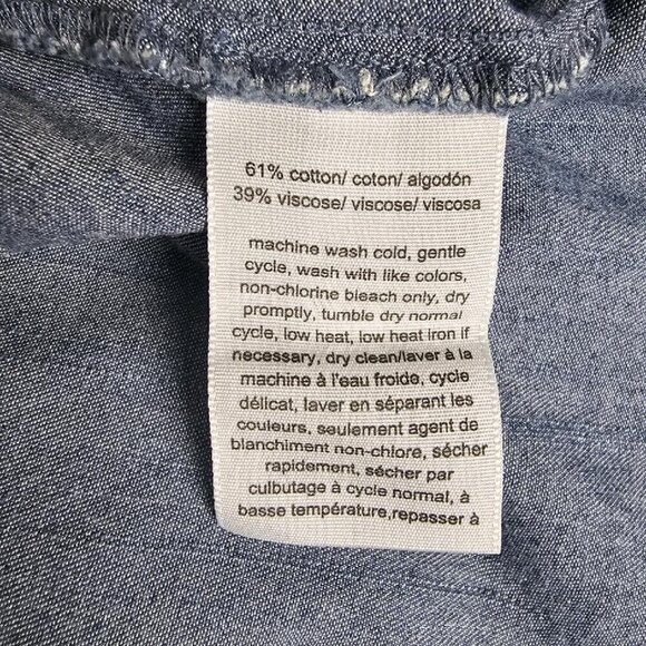 Tommy Hilfiger Long Sleeve Chambray Button Front Knee Length Shirt Dress - Picture 5 of 7